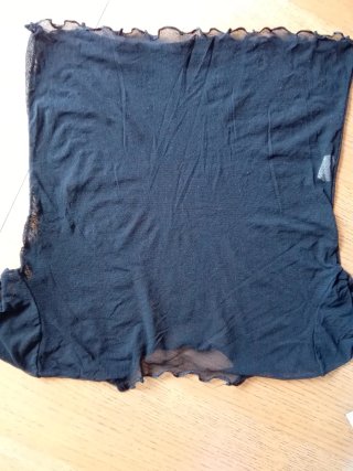 Camiseta Malla Transparente Negra Talla M
