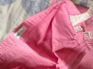 Shorts Pantalón corto vaquero Zara rosa talla 44
