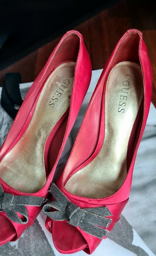 Scarpe tacco Guess rosse open-toe n.39