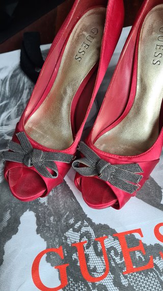 Scarpe tacco Guess rosse open-toe n.39