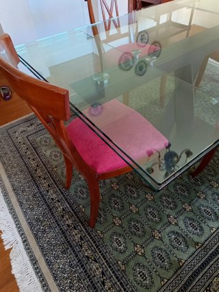 Mesa de comedor cristal extensible Roche Bobois