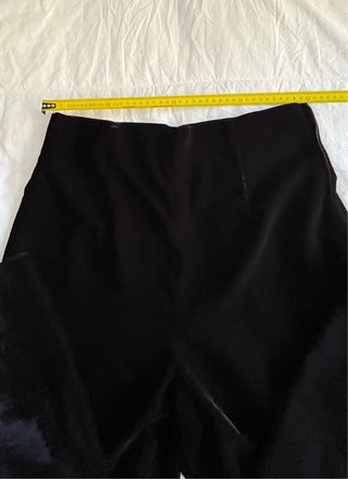 Pantalón Palazzo Terciopelo Zara Negro