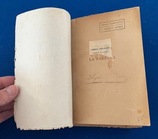 Libro La Barraca de V. Blasco Ibáñez