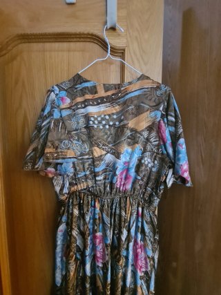 Vestido largo seda Kalam multicolor