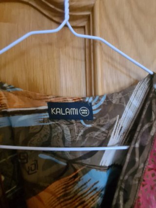 Vestido largo seda Kalam multicolor