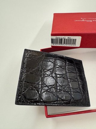 Tarjetero Salvatore Ferragamo Nero R Cocodrilo