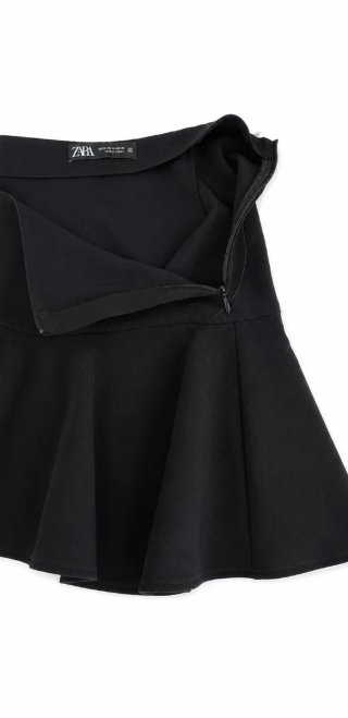 Falda pantalón negra con lazo