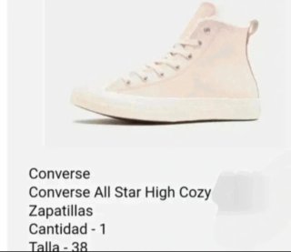 Converse Talla 38 Rosa/Blanco