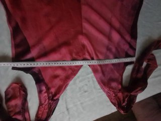 Mono de seda rosa y morado
