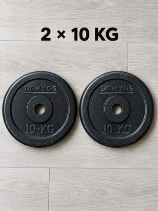 2 Discos de pesa 10 kg DOMYOS