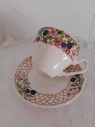 Taza de té inglesa de porcelana