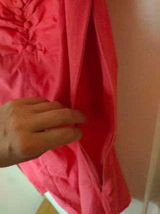 Vestido corto Bershka, color coral. talla XL