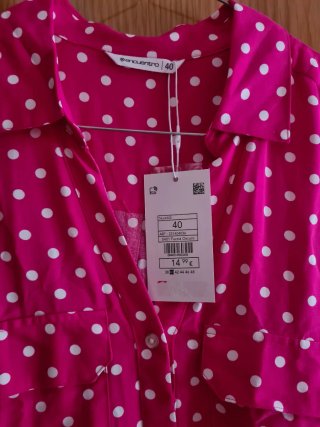 Camisa rosa lunares Encuentro Talla M