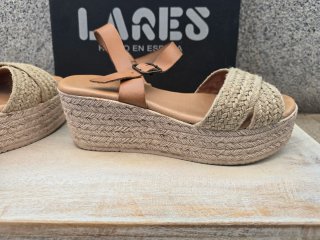 Sandalias Plataforma Piel Auténtica Marrón Talla 3