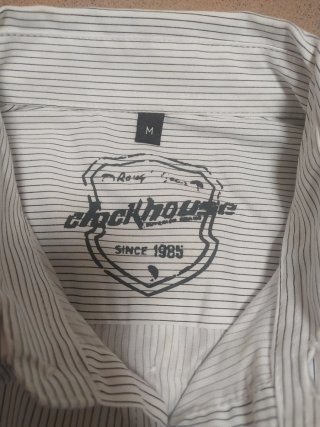 Camisa de rayas manga corta Clockhouse Talla M