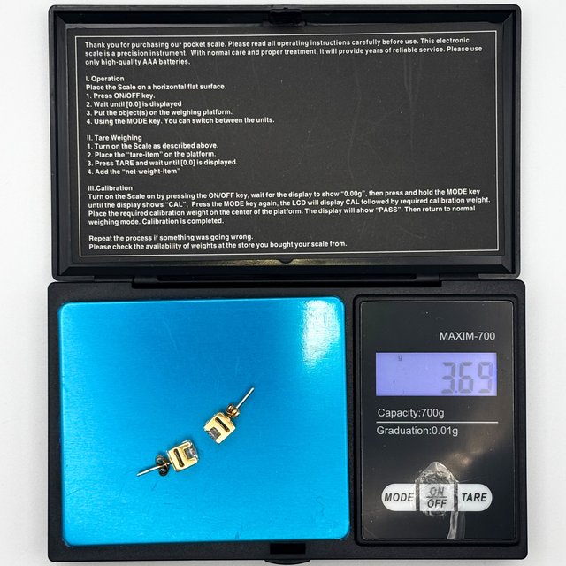 Pendientes Oro 18K, 3.69gr