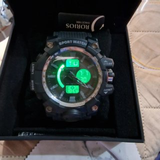 Orologio Sportivo Grande Nero.