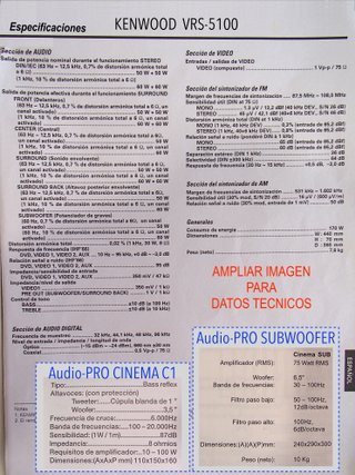 HOME CINEMA-THEATER 5.1/6.1/7.1 KENWOOD VRS-5100