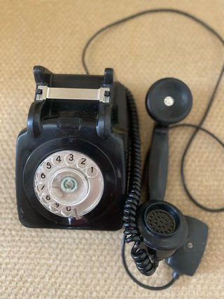Telefone Fixo Antigo Preto