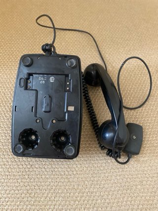 Telefone Fixo Antigo Preto