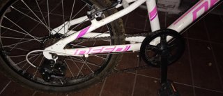 Bicicleta Infantil Blanca y Rosa