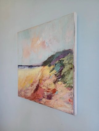 Quadro su tela paesaggio mare astratto 30x30