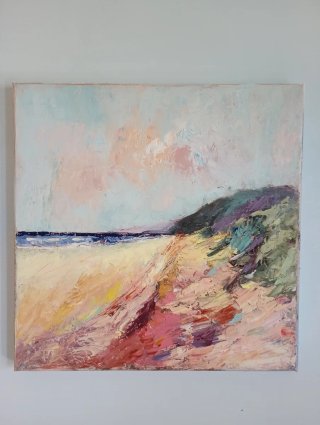 Quadro su tela paesaggio mare astratto 30x30