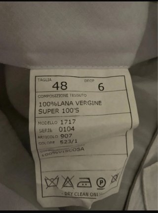 Abito Uomo Enrico Coveri 100% Lana Vergine Grigio
