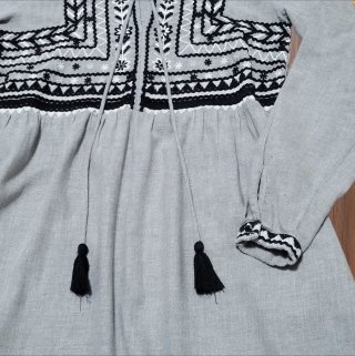 Vestido boho gris