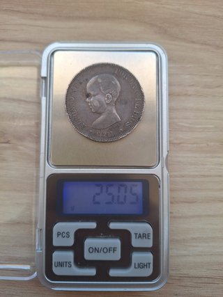 Moneda 5 Pesetas 1891 Alfonso XIII Plata