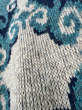 Jersey de lana tejido jacquard Paris vintage