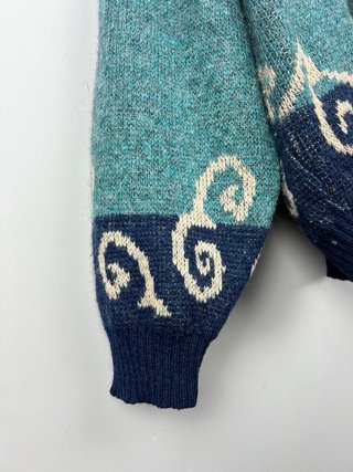 Jersey de lana tejido jacquard Paris vintage