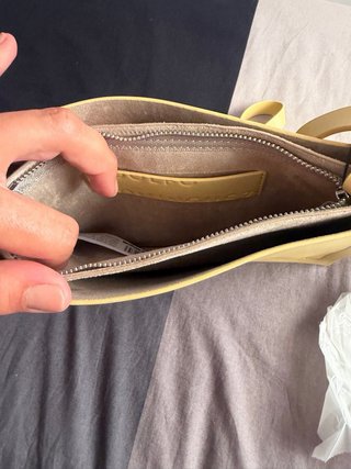 Bolso Piel Adolfo Domínguez Beige/Amarillo