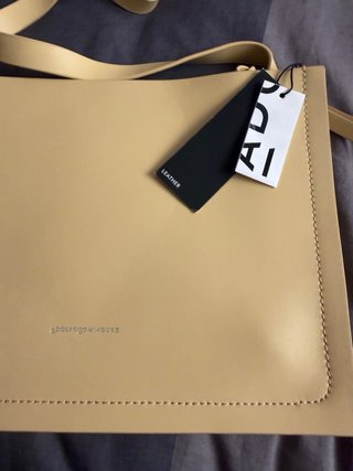 Bolso Piel Adolfo Domínguez Beige/Amarillo