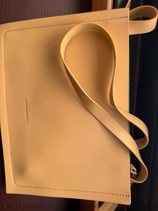 Bolso Piel Adolfo Domínguez Beige/Amarillo