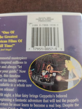 DVD Disney Pinocho Edición LIMITED ISSUE ( U.S.A )