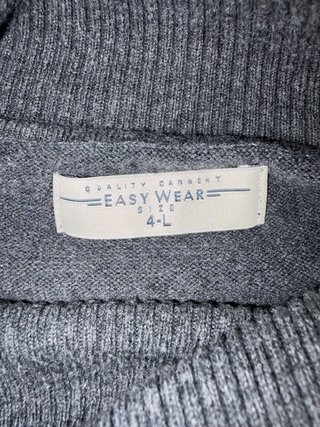 Jersey EasyWear cuello vuelto gris Talla L