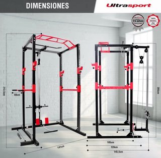 Rack de musculación con polea