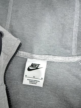 Sudadera Nike Gris con Cremallera Talla M