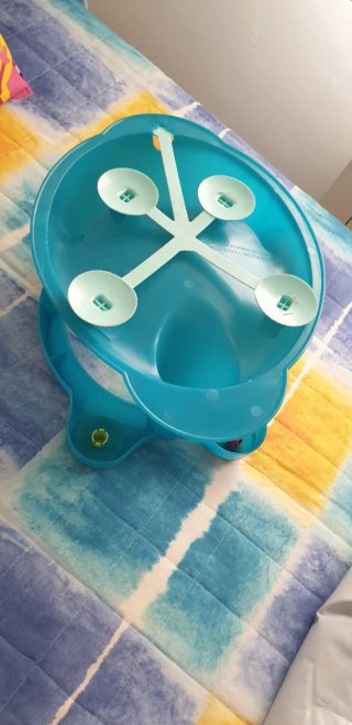 Asiento de baño azul para bebé