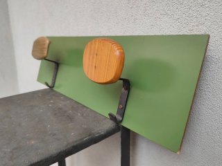 Appendiabiti vintage in legno e metallo