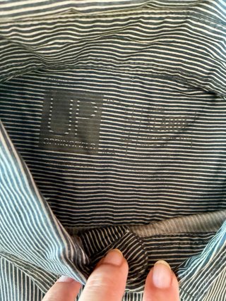 Camisa rayas negra/gris Talla XL manga larga