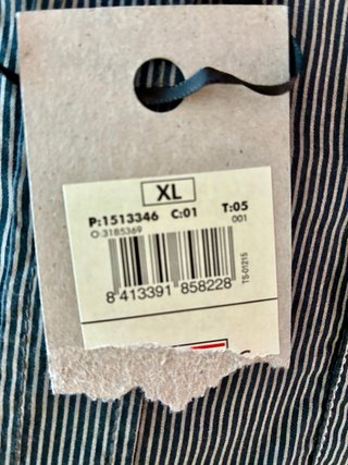 Camisa rayas negra/gris Talla XL manga larga