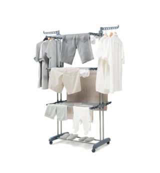 Tendedero Plegable Vertical Ruedas InnovaGoods