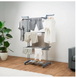 Tendedero Plegable Vertical Ruedas InnovaGoods