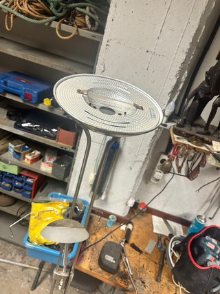 Lampada da terra vintage a 2 luci