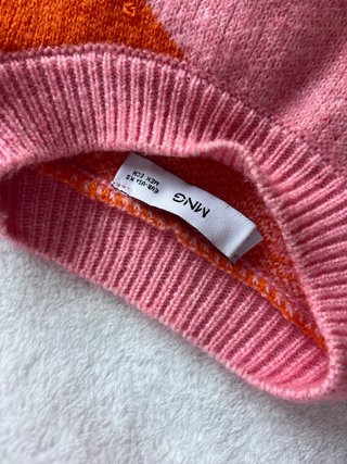 Jersey rayas naranja y rosa Mango