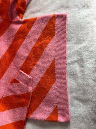 Jersey rayas naranja y rosa Mango