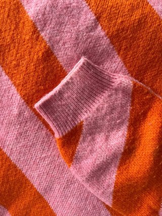 Jersey rayas naranja y rosa Mango
