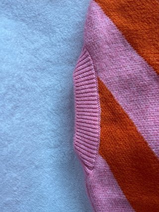 Jersey rayas naranja y rosa Mango
